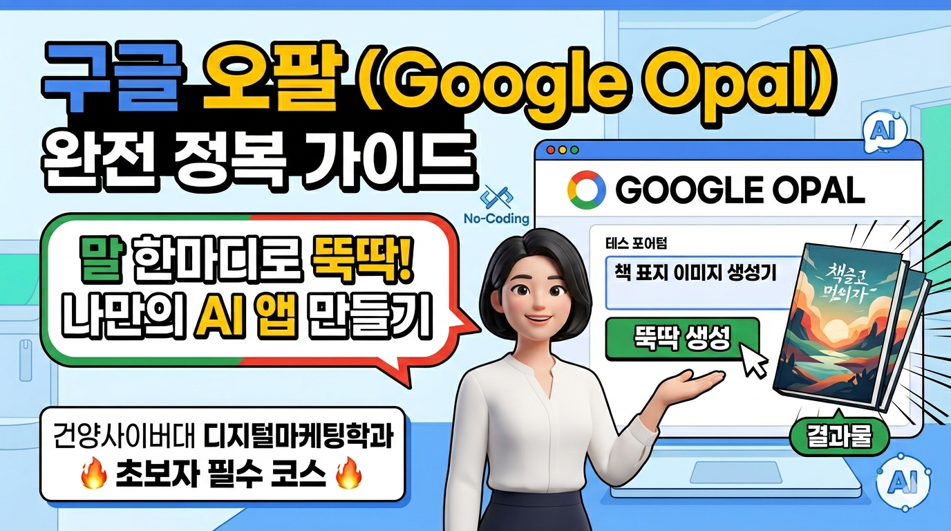챗GPT 다음은 이거? 초보자도 가능한 구글 오팔(Opal) 앱 제작 무작정 따라하기