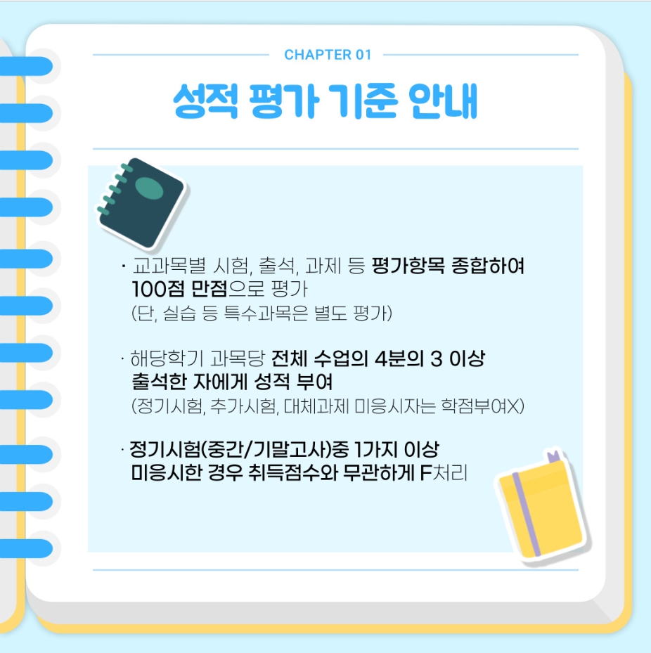성적평가 기준안내  (중간고사 점수공개 : 5.8.월~5.11.목)