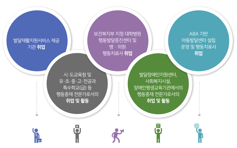 행동발달치료학과 진출분야 도표
