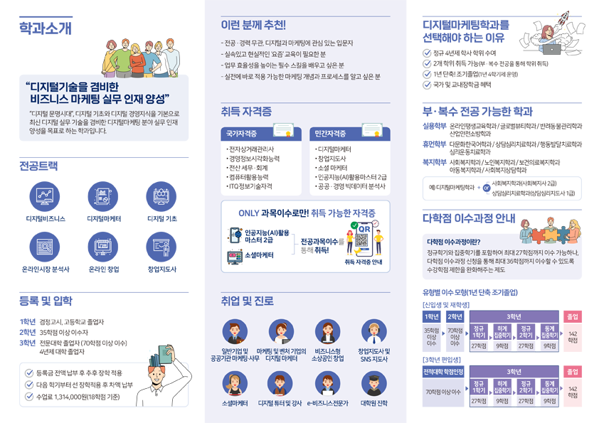 디지털마케팅학과 리플렛2